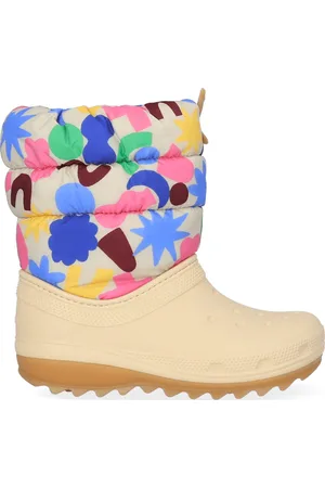 Crocs Classic Neo Puff Geo Shapes Boots Kids Shitake/