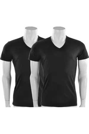 PUMA Basic Heren t-shirt V-Neck 2-pack - Zwart