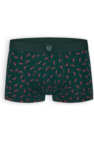 A-dam Red Peppers - Trunk - Biologisch Katoen - Onderbroek - Ondergoed - Cadeau voor hem - Cadeau voor hem - Heren - Volwassenen - Groen - XXL