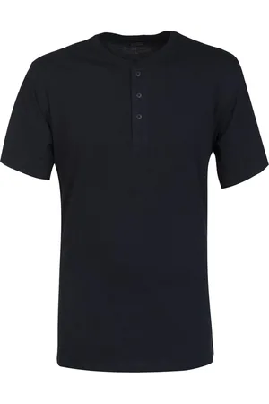 Schiesser Mix+Relax T-shirt - korte mouw - O-hals met knoopsluiting