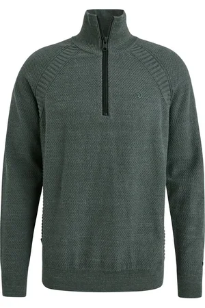 Cast Iron Half Zip Collar Cotton Heather Plated Blend Truien & Vesten Heren - Sweater - Hoodie - Vest-