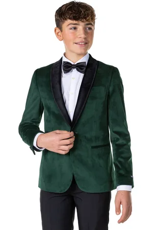OppoSuits Deluxe Dinner Jacket - Rich Green - Tiener Blazer - Colbert -