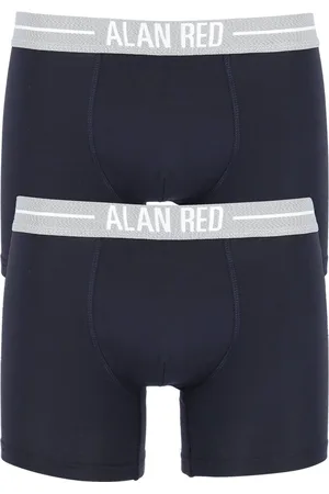 Alan Red Boxershorts Navy 2Pack - Heren