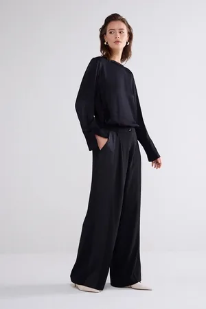 Summum Woman 4s2710-12124 Trousers wide leg crepe viscose blend