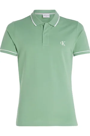 Calvin Klein Tipping Slim Polo Heren - Groen