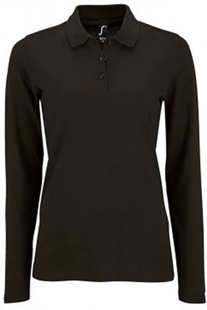 AWDis SOLS Dames/dames Perfecte Lange Mouw Pique Polo Shirt