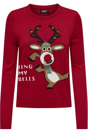 ONLY ONLXMAS LS O-NECK MIX DETAIL BOX KNT Dames Trui