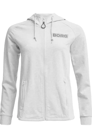 Björn Borg Dames Hooded Jacket Luna – Lichtgrijs Melange maat 36 Vrouwen