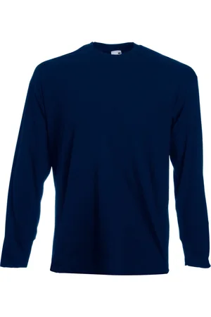Fruit Of The Loom Heren Valuegewicht T-shirt met ronde hals en lange mouwen