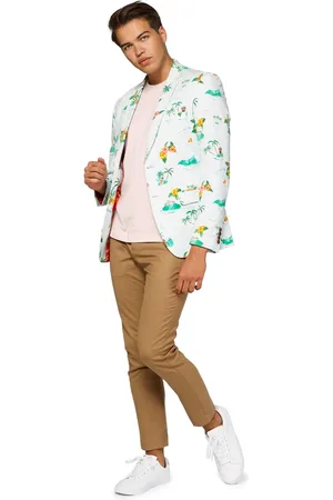 OppoSuits Deluxe Tropical - Hawaiian - Heren Blazer - Zomers - Aloha Blue