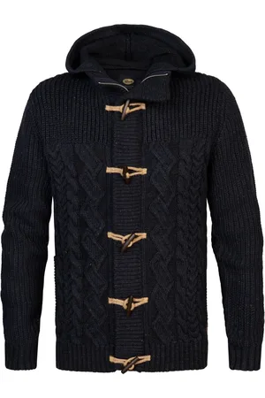 Petrol Industries Heren Ribgebreid Vest Portage - Blauw