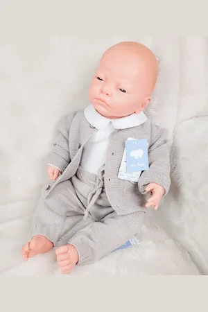 Mac Mac Iusion Gebreid Baby Vestje Jongens | Nuez/ zand |1 Maand | maat 56 | 9068