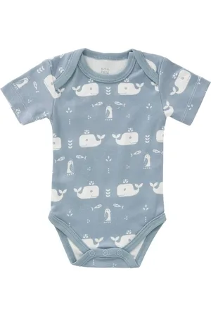 Fresk Romper korte mouwen Whale blue fog