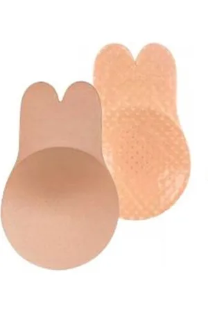 Bye Bra Stoffen Pull-Up Beha, Konijn Vorm, Zelfklevende Pull-Up Beha, Plakbeha, Herbruikbare Zelfklevende nippel cover, , M