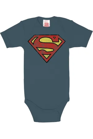 LOGOSHIRT Superman Logo DC Comics baby romper blauw - - 98/104