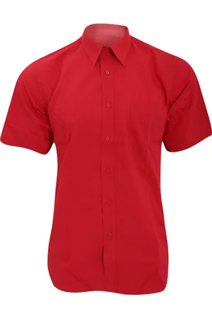 Fruit Of The Loom Heren Poplin Overhemd Korte Mouwen