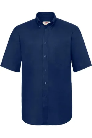 Fruit Of The Loom Heren Oxford Overhemd Korte Mouwen