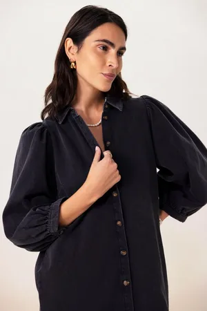 Sissy-Boy Grijze denim jurk