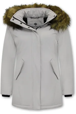 Matogla Gewatteerde Jas Dames met Capuchon - Warme Winterjas Dames - Slim Fit - Beige