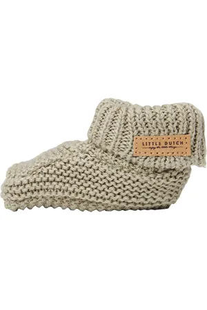 Little Dutch Olive - Jongens & Meisjes - Gebreide babyslofjes - 3-6 maanden
