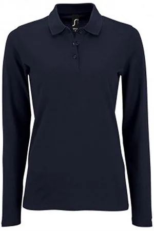 AWDis SOLS Dames/dames Perfecte Lange Mouw Pique Polo Shirt