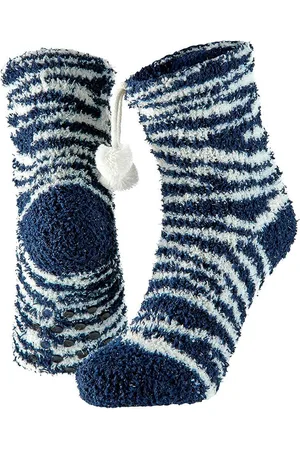 Apollo Huissokken/Slofsokken - Meisjes - Dierenprint Zebra - anti slip 25-30