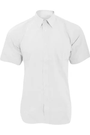 Fruit Of The Loom Heren Poplin Overhemd Korte Mouwen