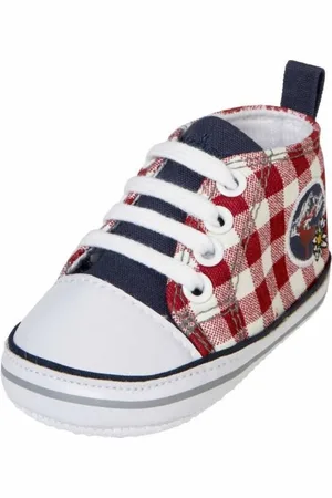 Playshoes Sneakertjes geruit marine