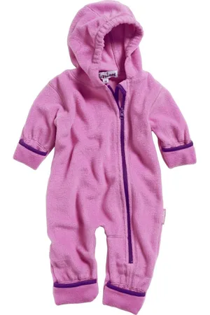 Playshoes Fleece overall in contrasterende kleuren voor baby