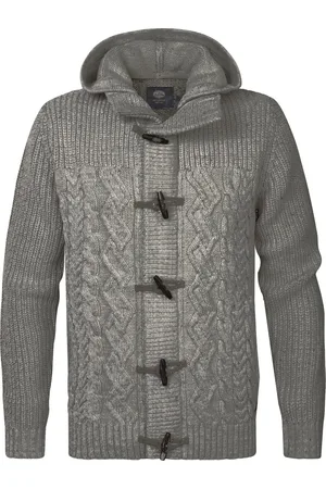 Petrol Industries Heren Ribgebreid Vest Portage - Grijs