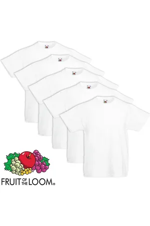 Fruit Of The Loom T-shirt kinderen maat 164 100% katoen 5 stuks