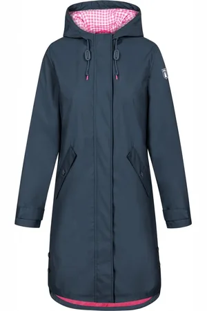 Derbe Donkerblauwe dames regenjas Women Jacket PU van XS