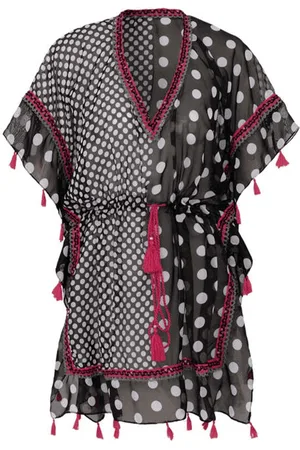 sarlini Overtop Dames Beach Zomerjurkje Kaftan Dots