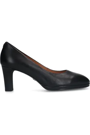 No Stress Dames - Zwarte leren pumps