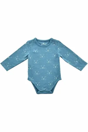 Jollein Romper lange mouw Little lion teal - 74-80