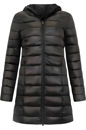 Matogla Puffer Jas Dames - Lange Winterjas Dames met Capuchon - Slim Fit - 2161 - Zwarte jas