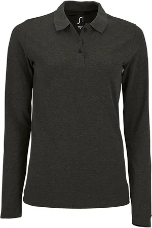 AWDis SOLS Dames/dames Perfecte Lange Mouw Pique Polo Shirt