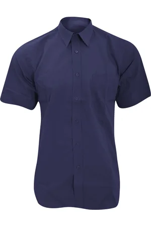 Fruit Of The Loom Heren Poplin Overhemd Korte Mouwen