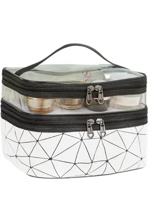 Fashion Favorite Toilettas - Make Up Tas Geometric | Kunstleer / Polyester | 23,5 x 16,5 x 14 cm