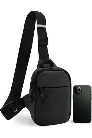 Merkloos Crossbody Bag, borstzak voor heren, met verstelbare schouderriem, waterdichte borsttas, schoudertas voor mannen en vrouwen, schoudertas voor reizen, wandelen, fietsen, hardlopen
