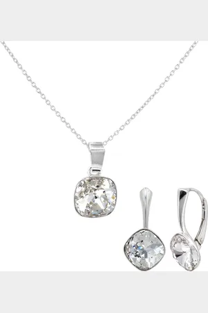 ARLIZI 1852 Sieraden set transparant Swarovski kristal - 925 sterling