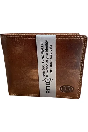 LEATHER DESIGN Billfold - leren heren portemonnee - hunter leer - - RFID beschermd