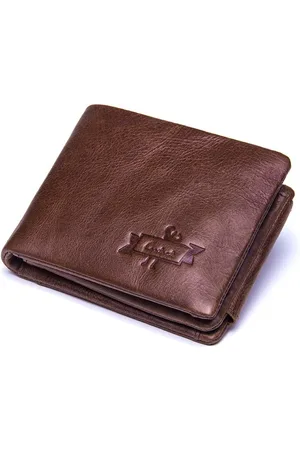 Contacts Leren portemonnee heren Crazy Horse Leather - portefeuille heren - mannen cadeautjes cadeau voor man - portemonnee heren pasjes houder - Top kwaliteit Leer