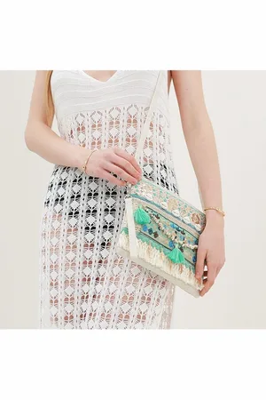 Merkloos Bohemian Clutch - Strandtasje - Strandetui - Zomer