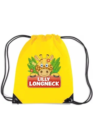 Bellatio Decorations Giraffe Lilly Longneck rijgkoord rugtas / gymtas - - 11 liter - voor kinderen