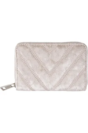 Juleeze Portemonnee 8*13 cm Beige Kunstleer Rechthoek Beurs Geldbeurs Geldbuidel