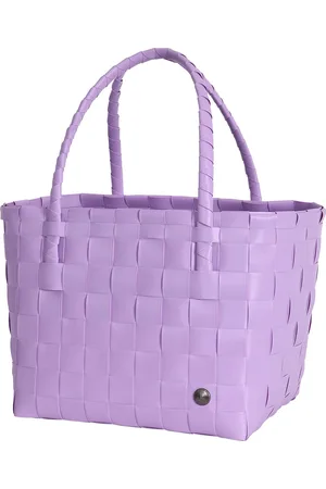 Handed By Duurzame handgevlochten boodschappentas - Shopper - Weekendtas - Strandtas - Sporttas - Paris - lila - lilac