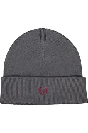 Fred Perry Merino wol beanie muts - antraciet