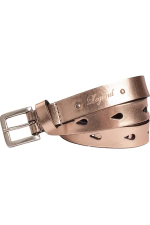 LEGEND Dames - Leren Riem - Metallic Rosé - 105 cm