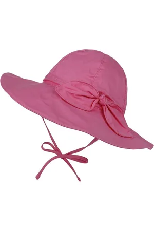 MINIIYOU Zonnehoedje fuchsia roze Effen hoed met strik baby meisje dreumes (6-24 mnd) - zomer hoed